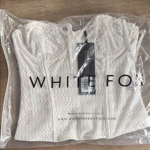 White Fox Boutique White Textured Top